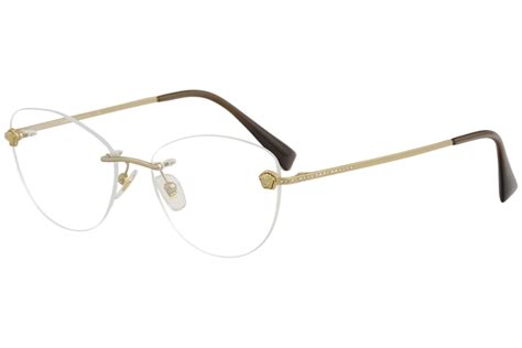 versace frames gold|versace rimless eyeglass frames.